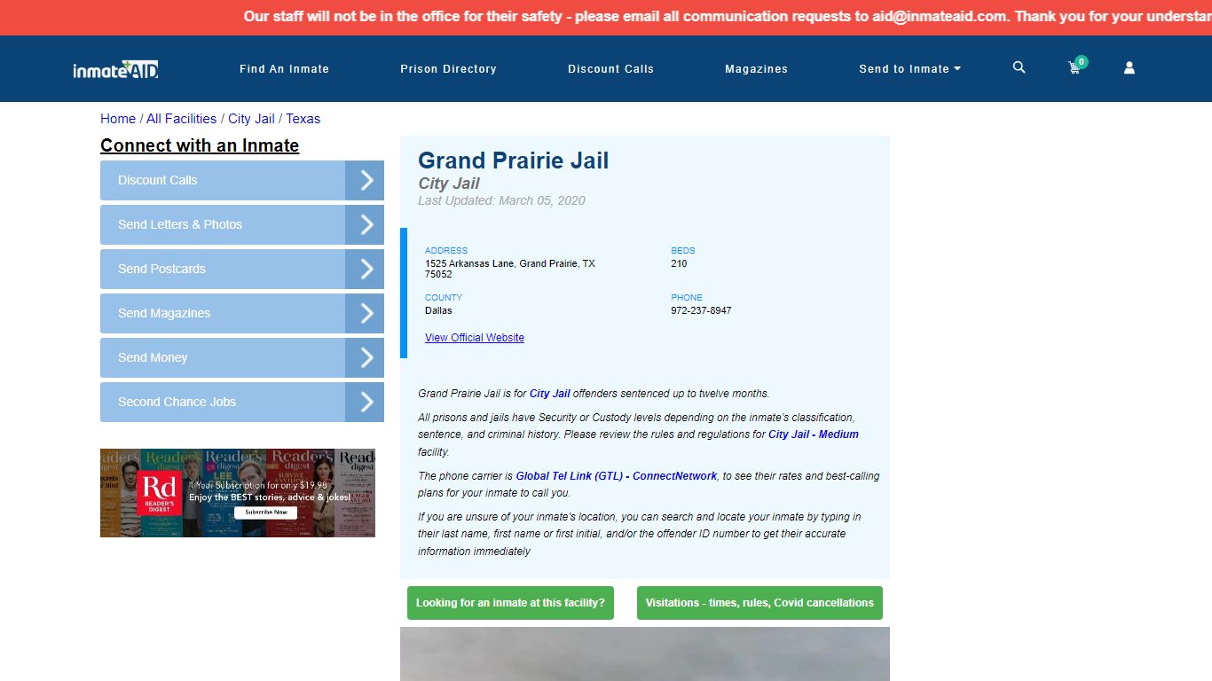 Grand Prairie Jail | Inmate Locator