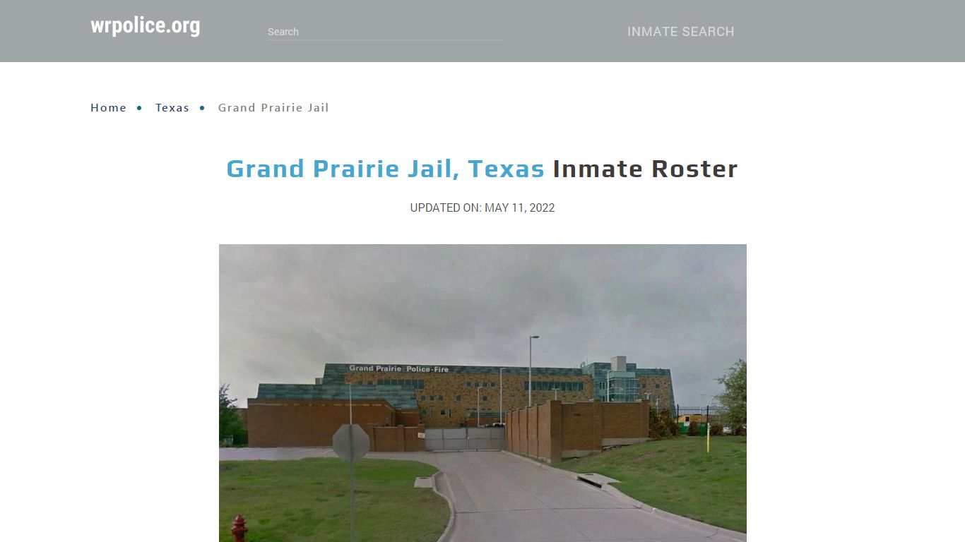 Grand Prairie Jail, Texas - Inmate Locator